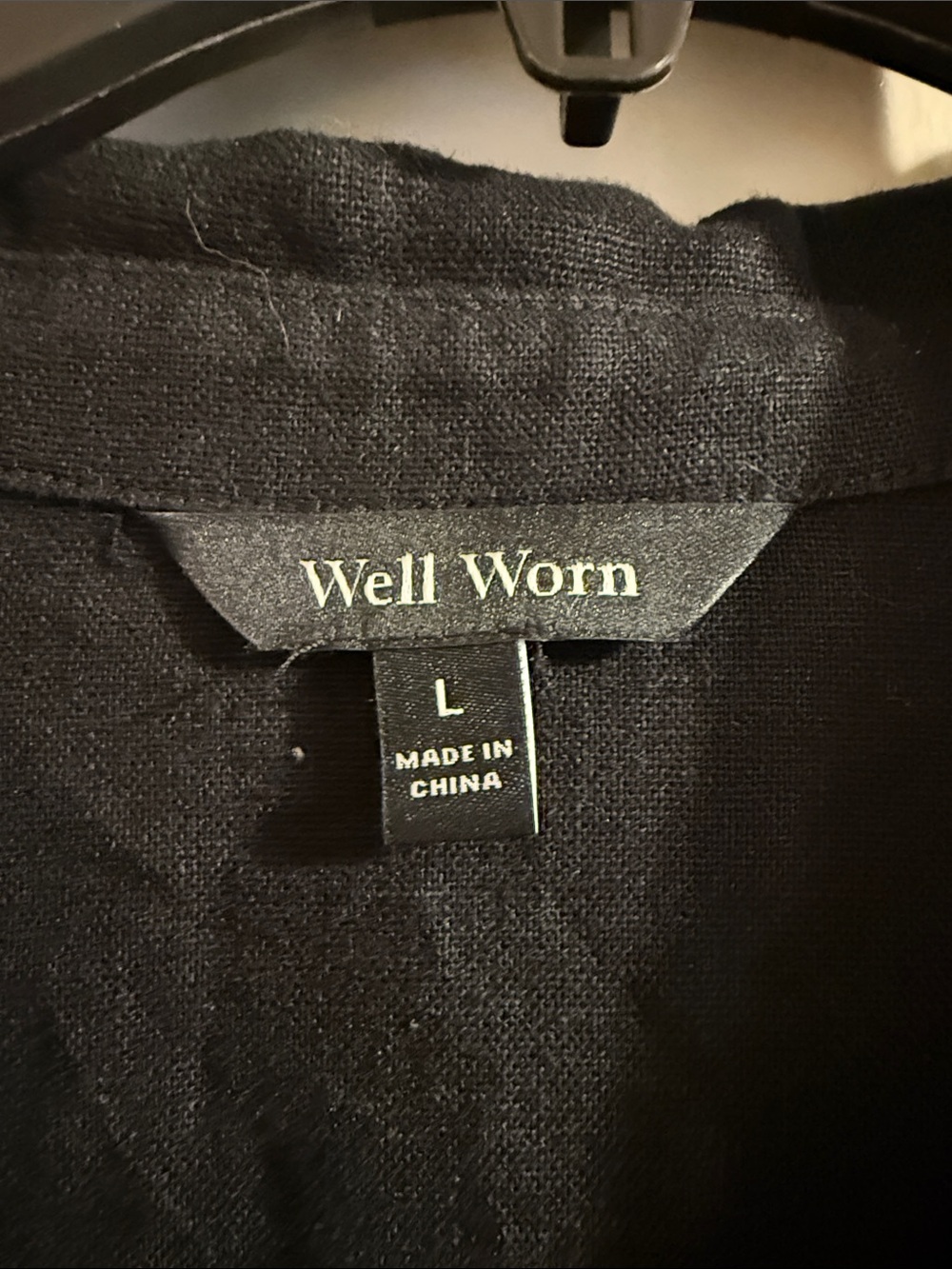 Well Worn Black Linen Button Down Dress - Picture 2 of 4